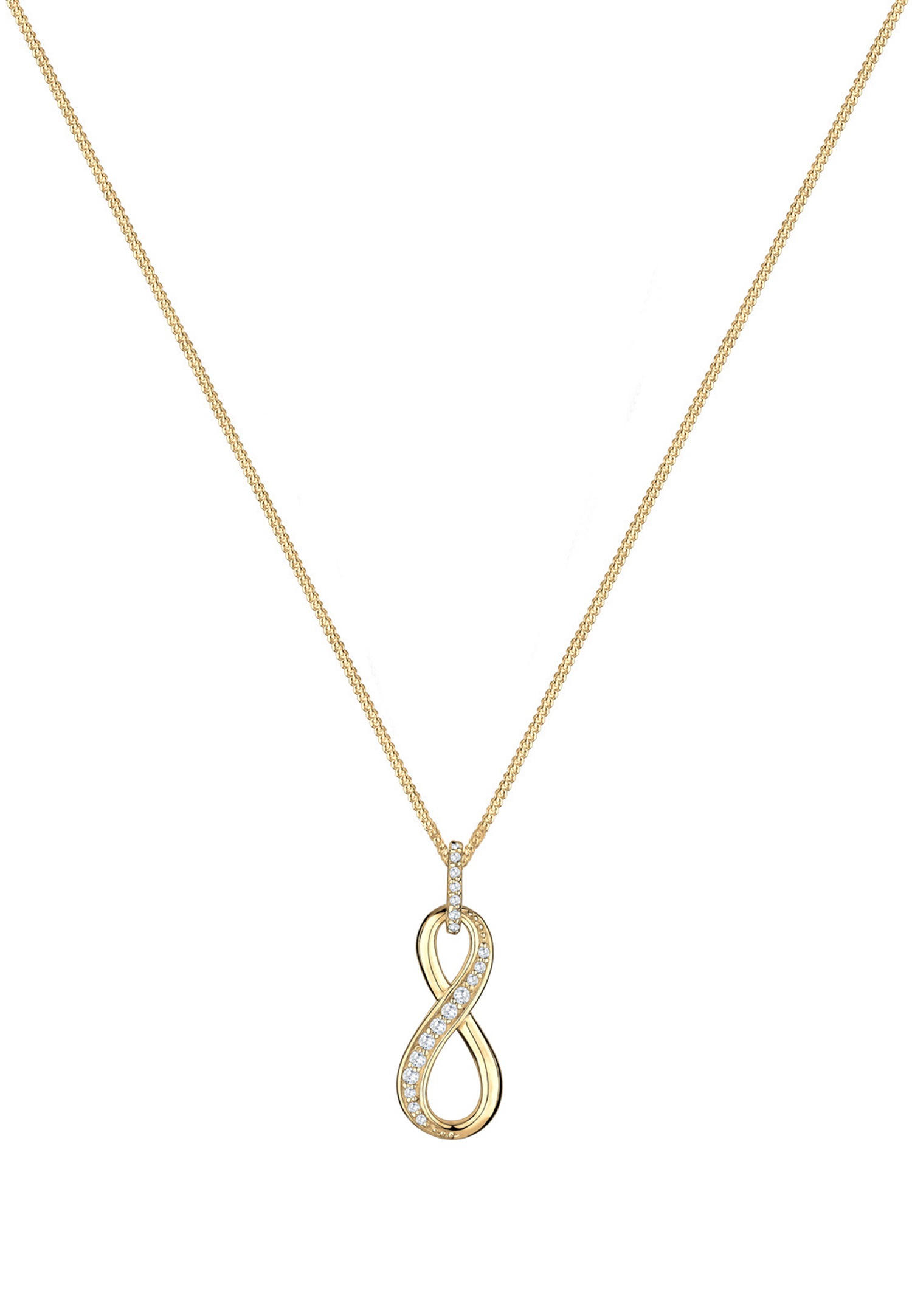Elli Femmes Pendentif Infinité Infini avec Cristaux de Zirconium en Argent Sterling 925