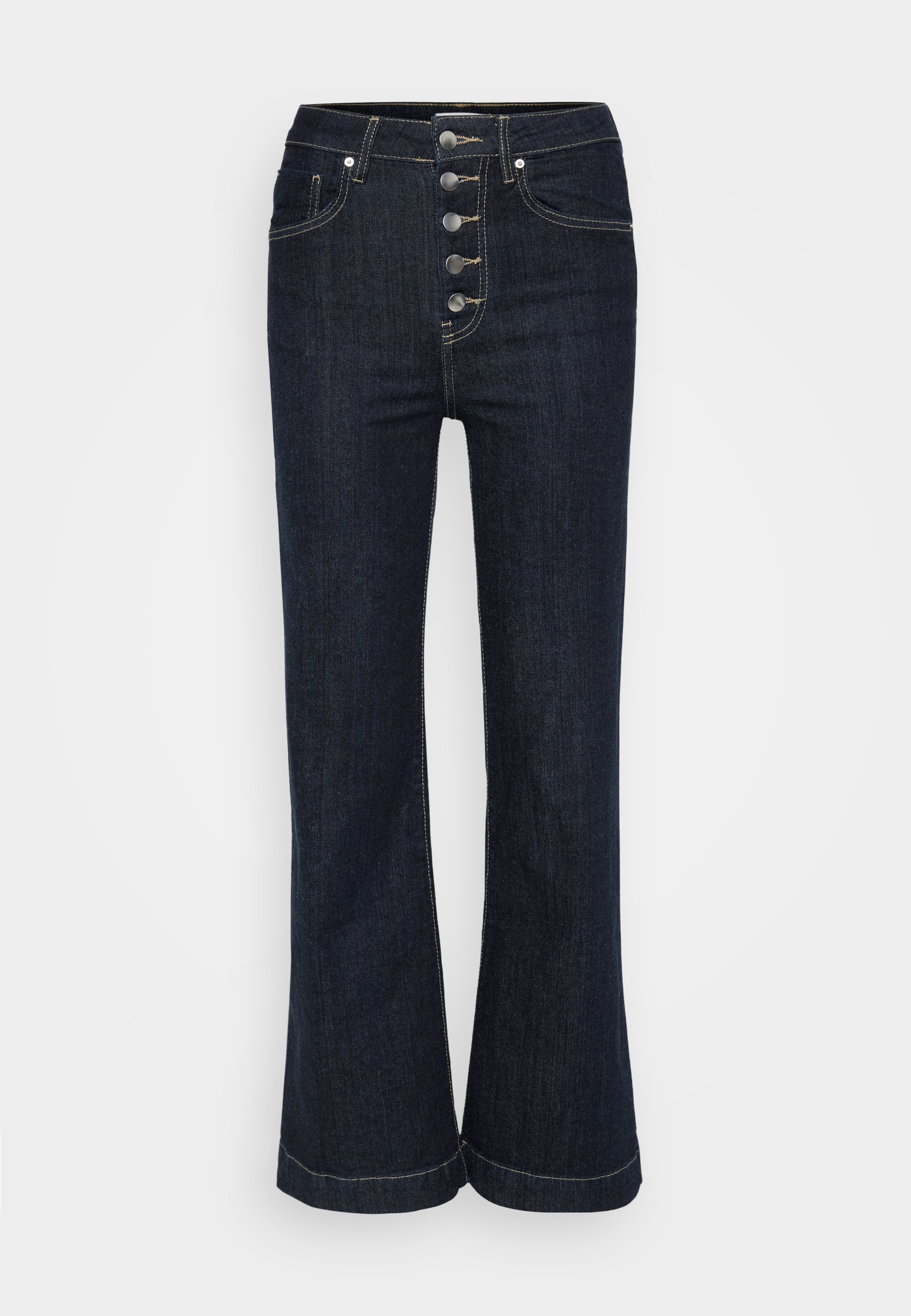 Gina Tricot Petite TAILORED - Flared jeans - rinse