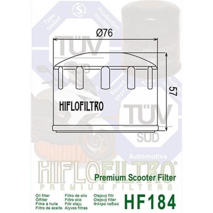 Filtro de aceite Hiflo Filtro para scooter Piaggio 400 Mp3 Lt 2009-2012