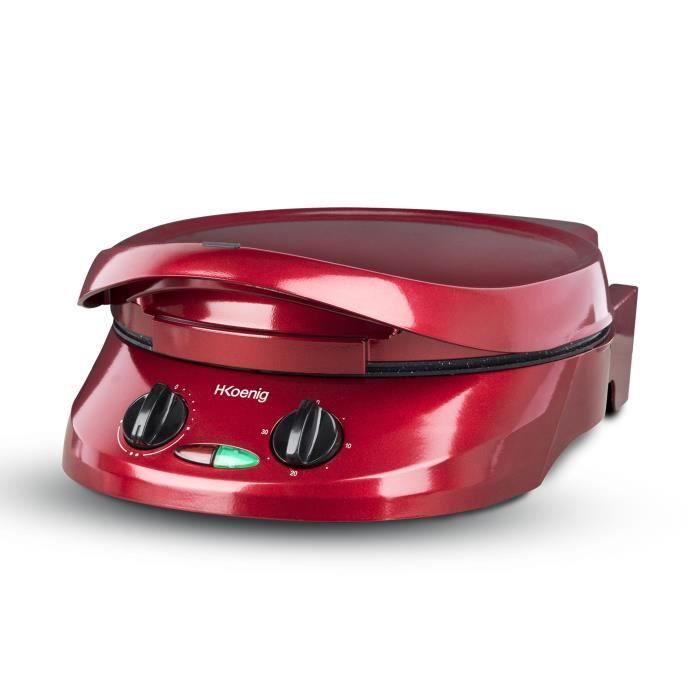 Forno de Pizza HKOENIG Express Pie Maker - TRT180 - Multifuncional - Temperatura até 210°C - Vermelho - 1800W