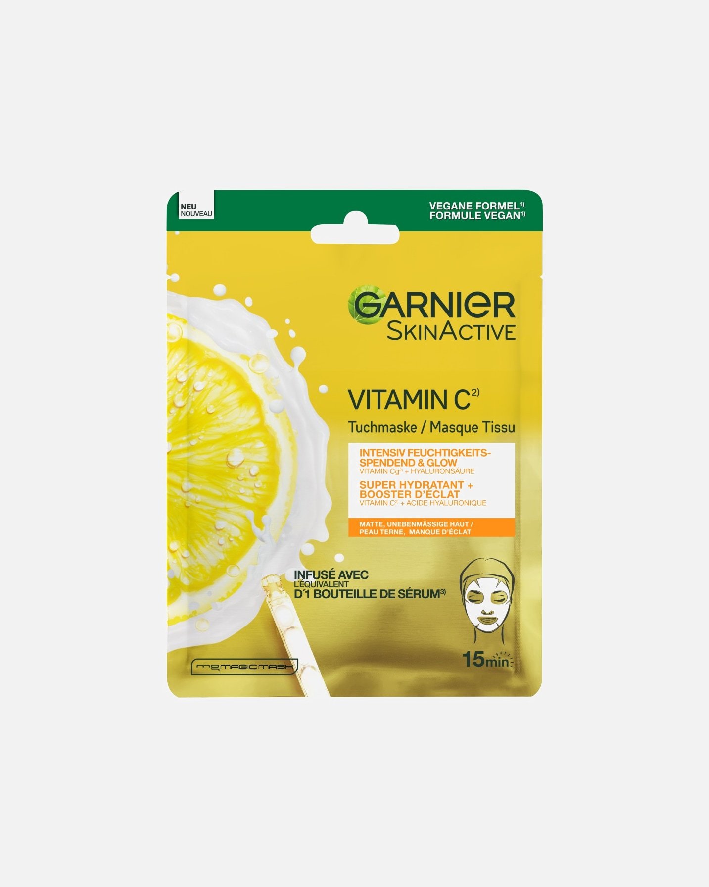 Pleťová maska Garnier Skin Active Vitamín C - 33 g