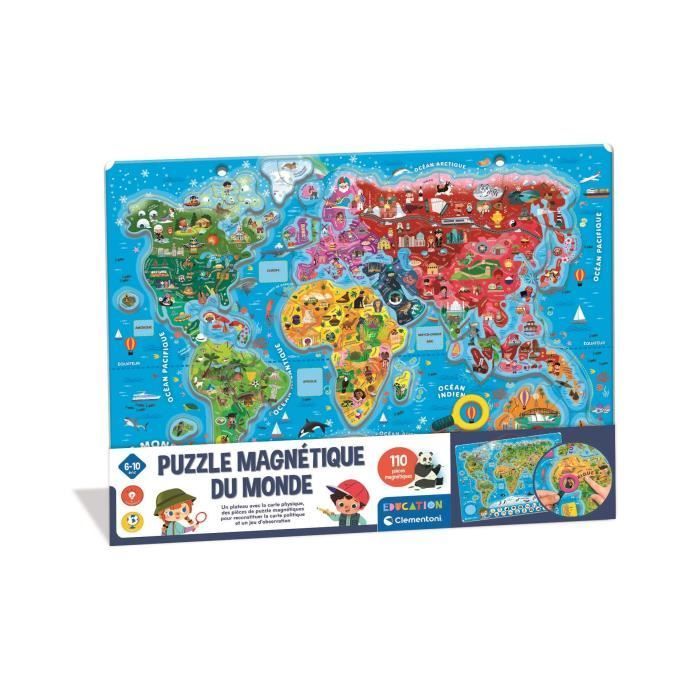 CLEMENTONI - Magnetic World Puzzle