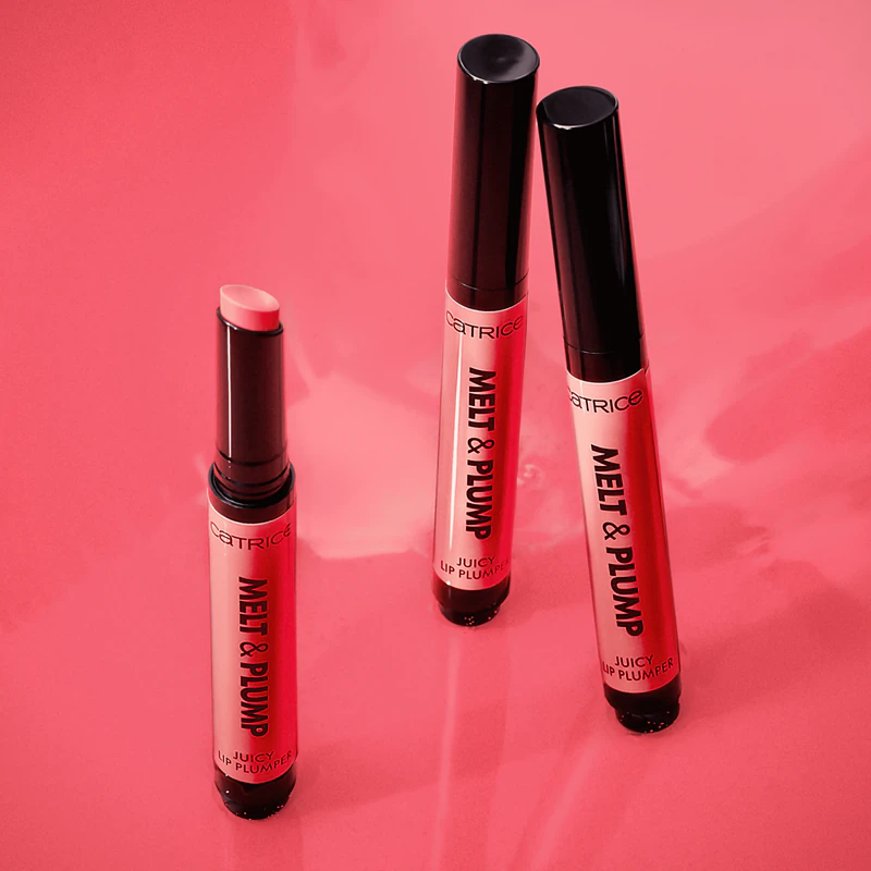 Bálsamo labial Catrice Melt & Plump com efeito de preenchimento.