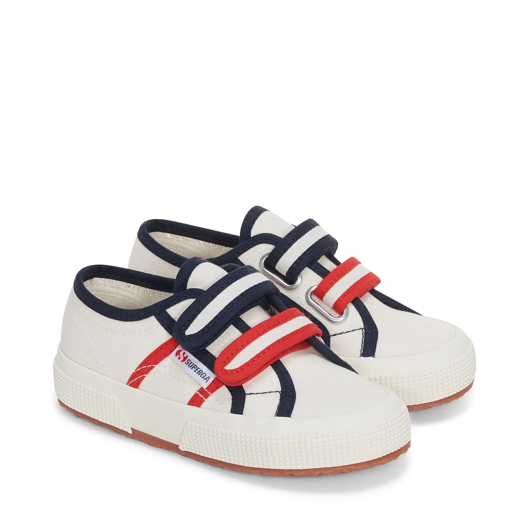 2750 KIDS STRAPS COLORBLOCKING-WHITE AVORIO-BLUE NAVY-RED