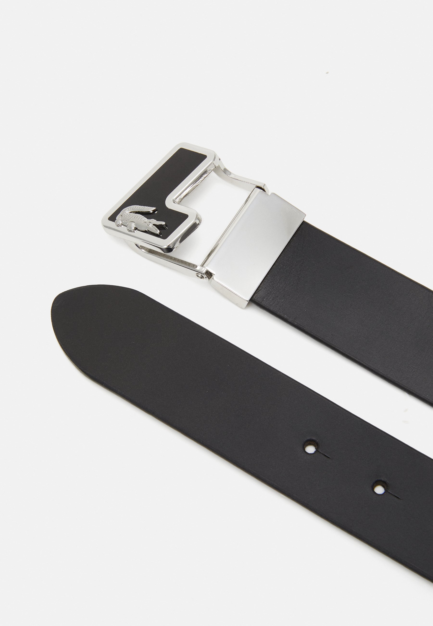 Lacoste PLAIN BELT - Cinto - noir