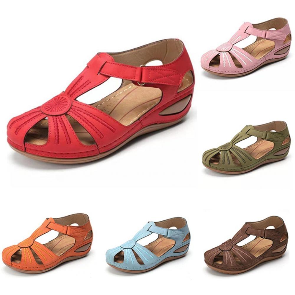 Sandales d'été pour femmes, chaussures compensées à semelle souple, sandales à plateforme, talons gladiateur