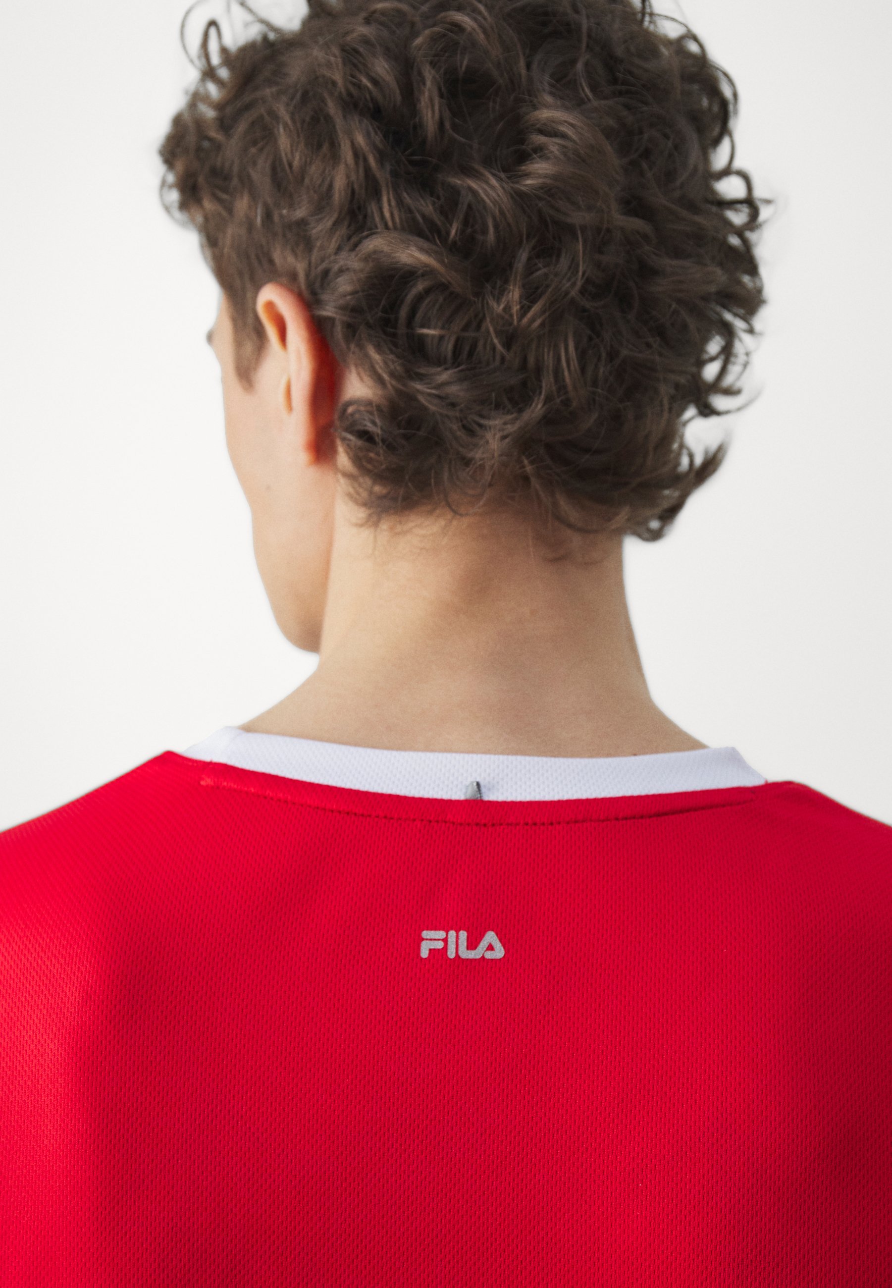 Fila ELIAS - T-shirt sportiva - rosso/bianco