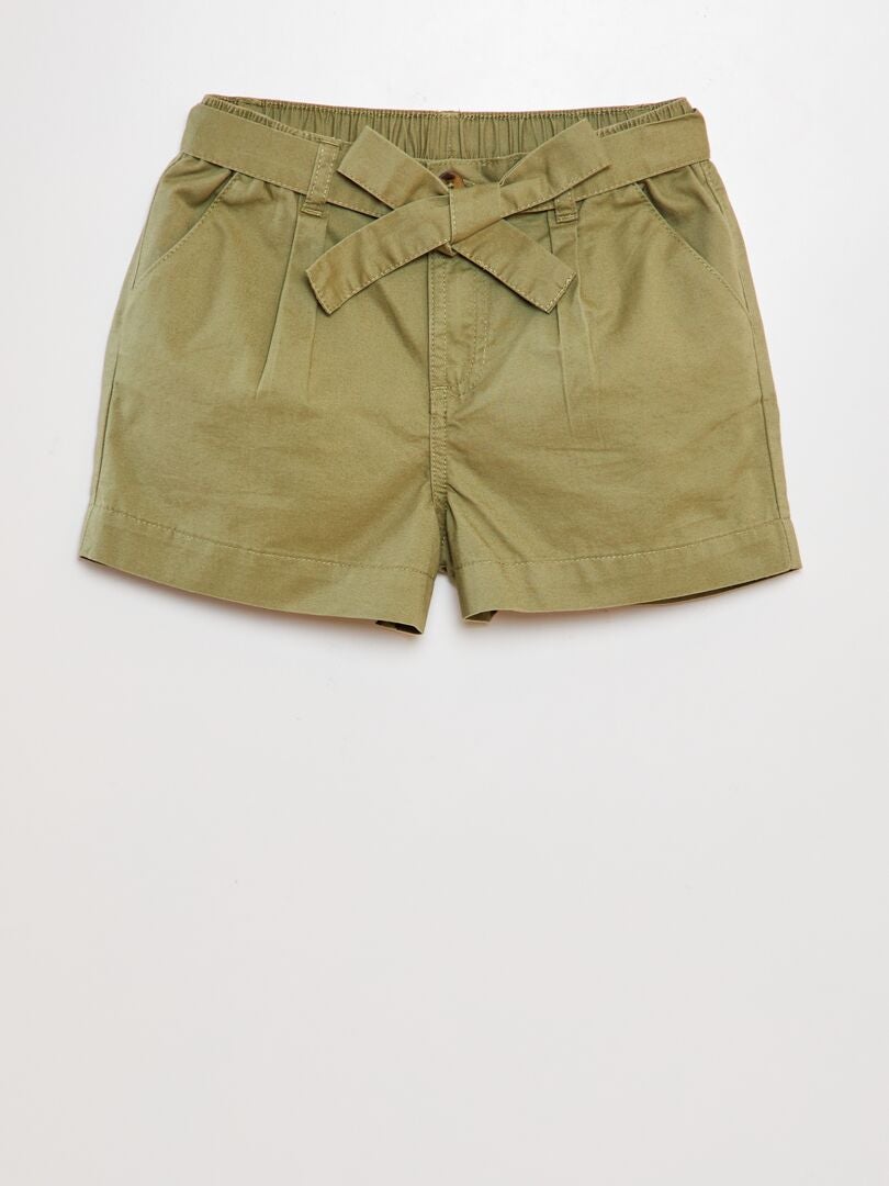 Poplin shorts - GROEN