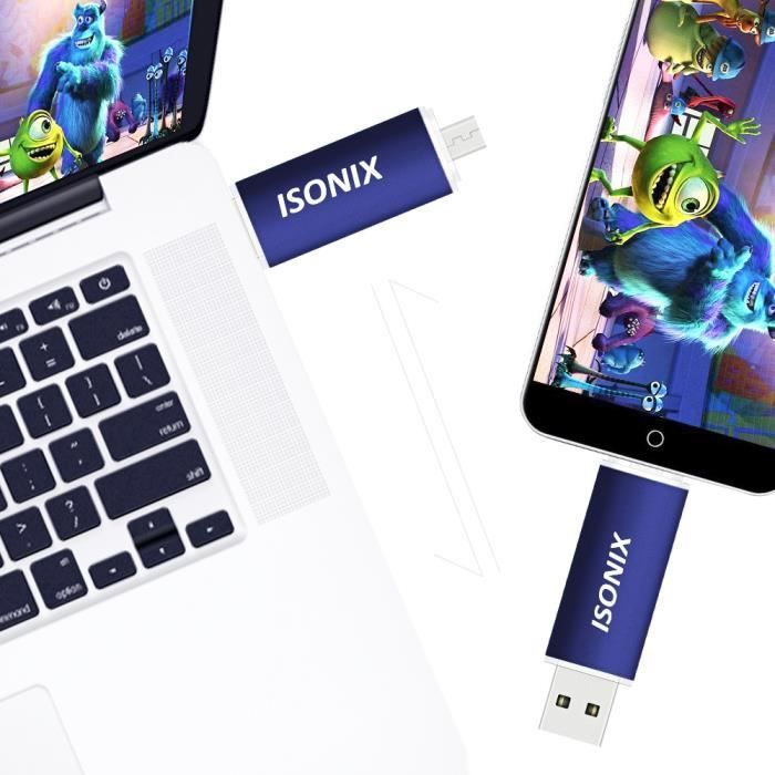 128 GB USB-Stick – 2-in-1 – Micro-USB und USB 2.0 – Kompatibel mit Android und PC – Plug & Play