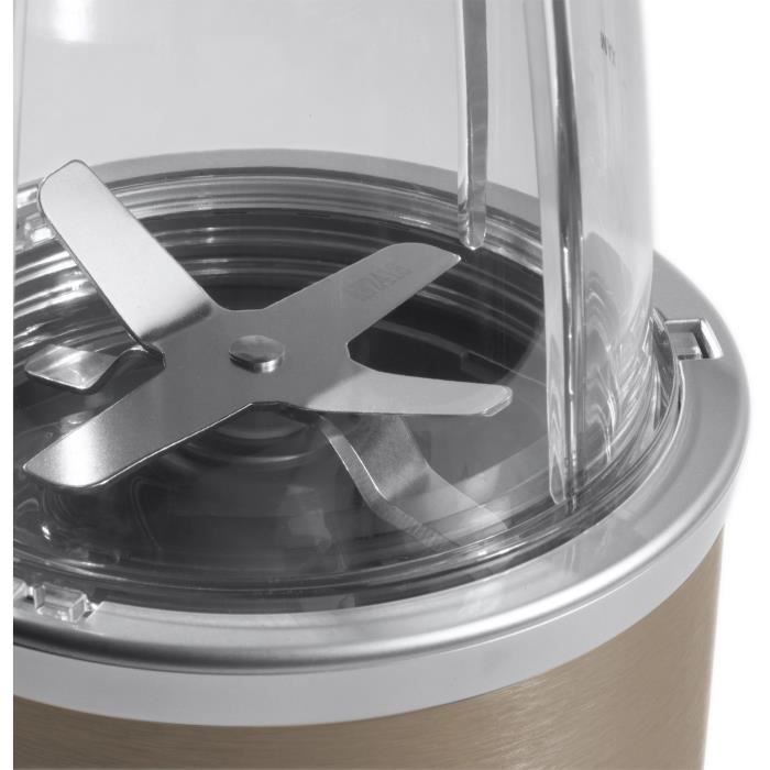 Blender personnel - NUTRIBULLET Pro 900 - NB907CP - 900W - 2 tasses + 2 couvercles + anneau - Doré