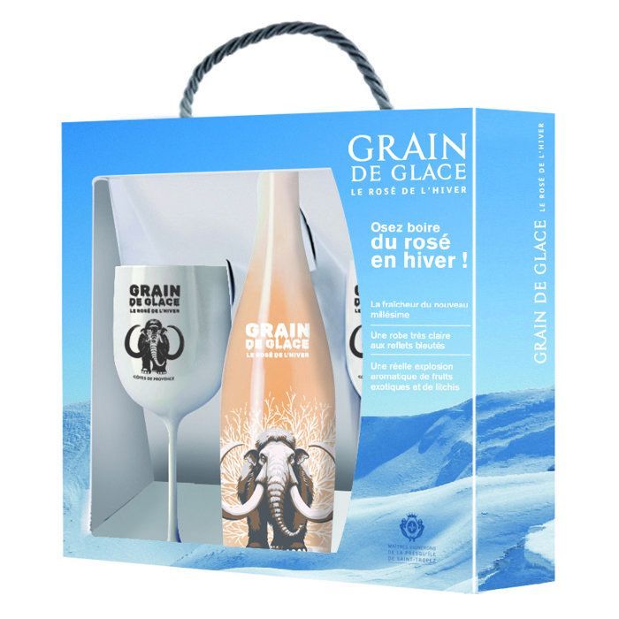 Cofre Grain de Glace 2025 Côtes de Provence + 2 Copas