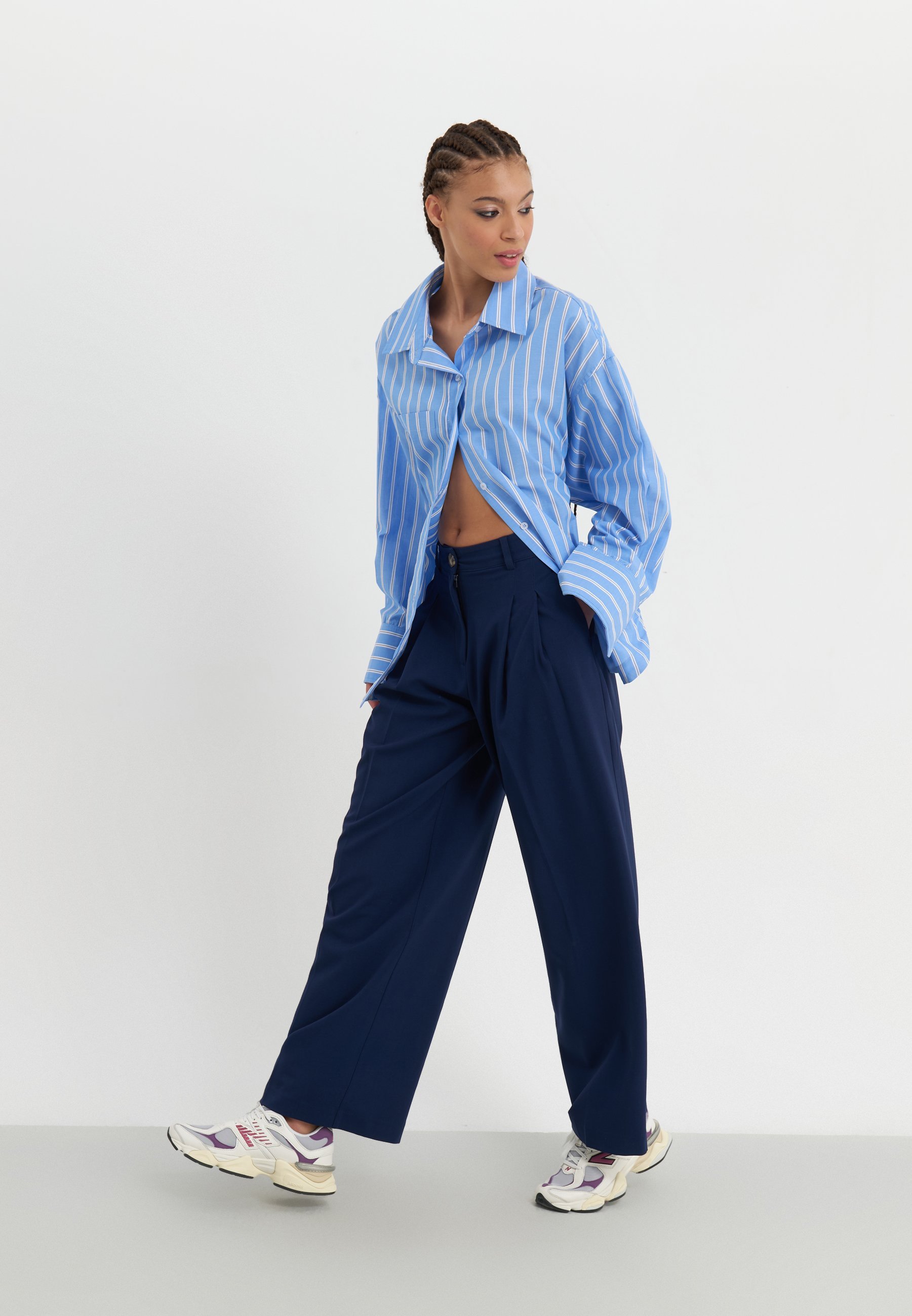 Pantaloni Even&Odd - blu scuro