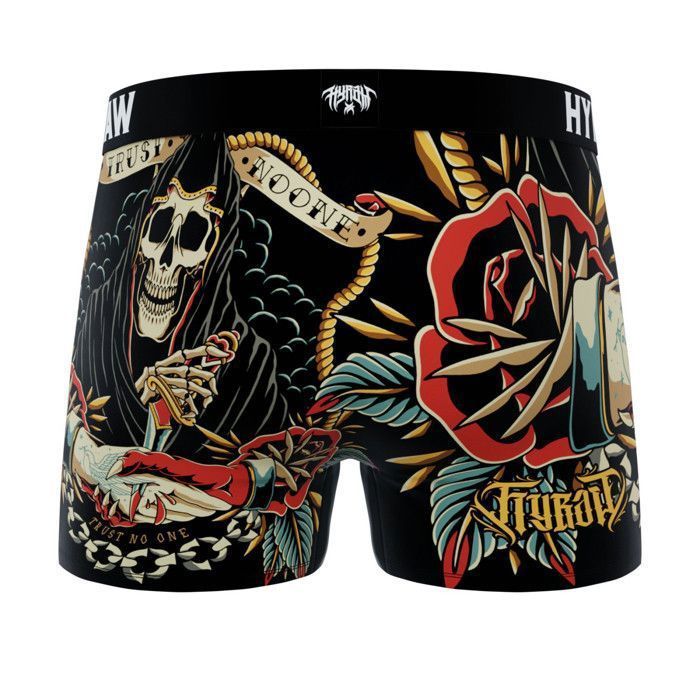 Freegun HYRAW Men's Boxer Shorts, Men's Underwear - Black (Pack of 4)