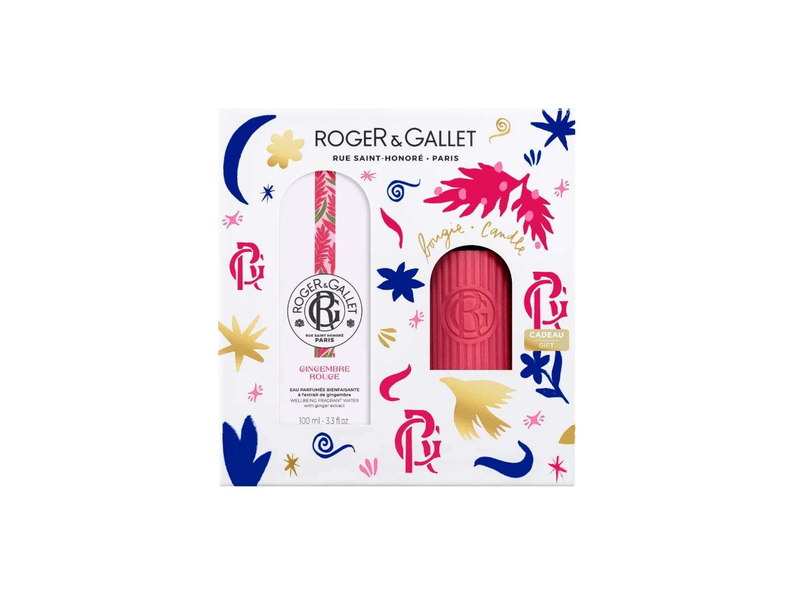 R&G Roger & Gallet Set Noel Gingembre Rouge Eau de Parfum + kaars