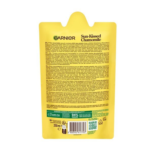 Garnier Ultra Doux Sun-Kissed šampon s kamilicom i cvjetovima, ponovno punjenje, 250 ml