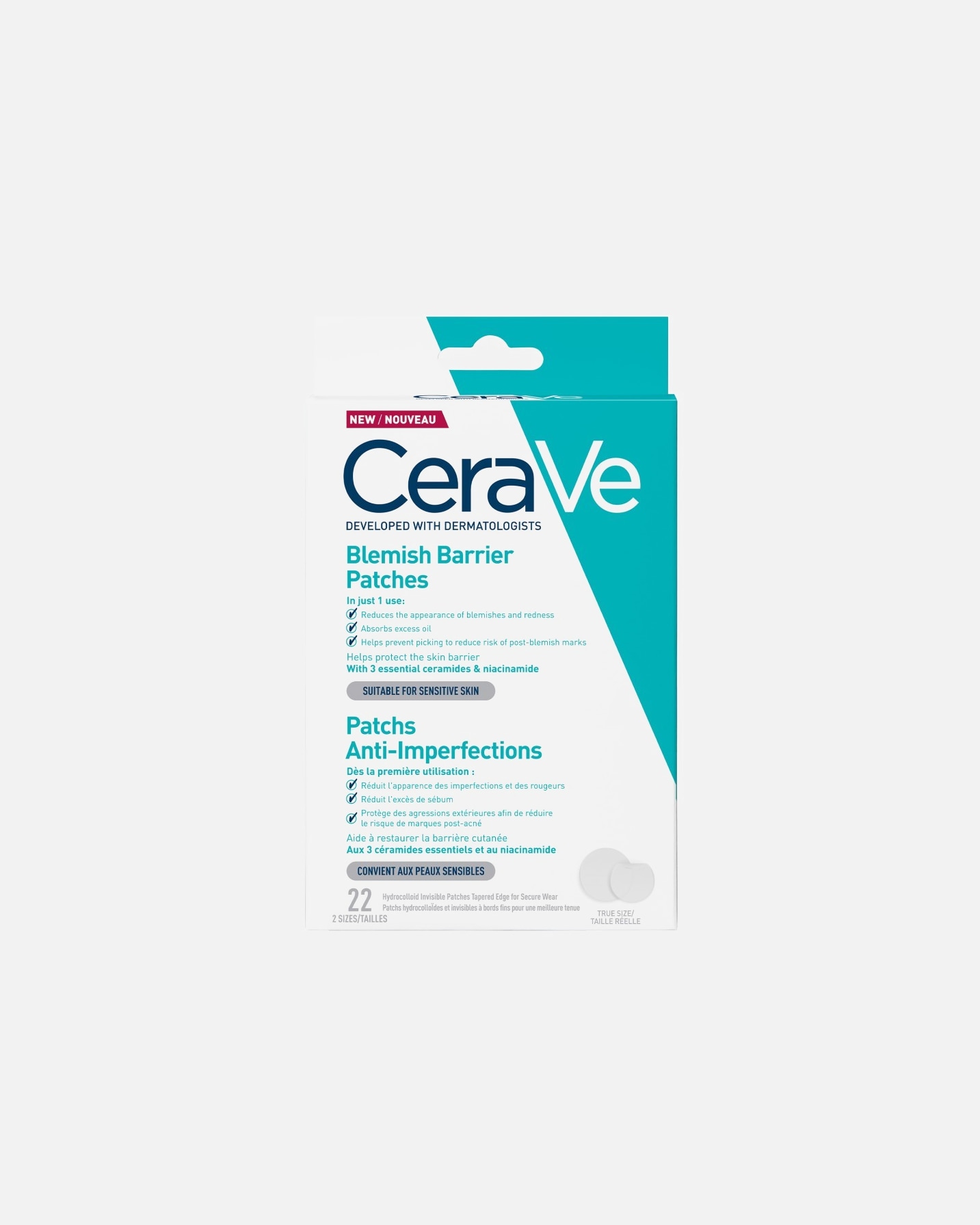 Adesivos CeraVe para Espinhas – 22 unidades