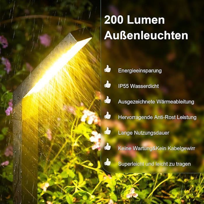 Foco solar exterior de 20 LED, resistente al agua IP55 con 3 modos, iluminación reflectora solar 2019