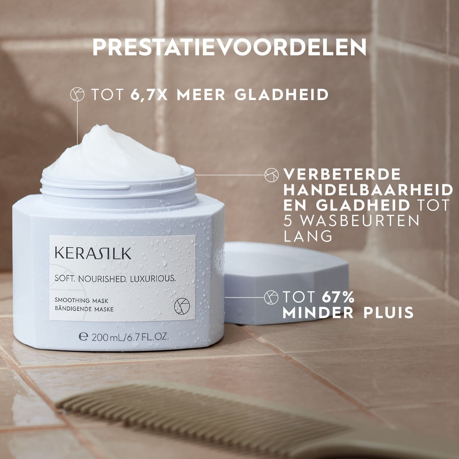 KERASILK Masque Capillaire Masque Lissant – 50 ml