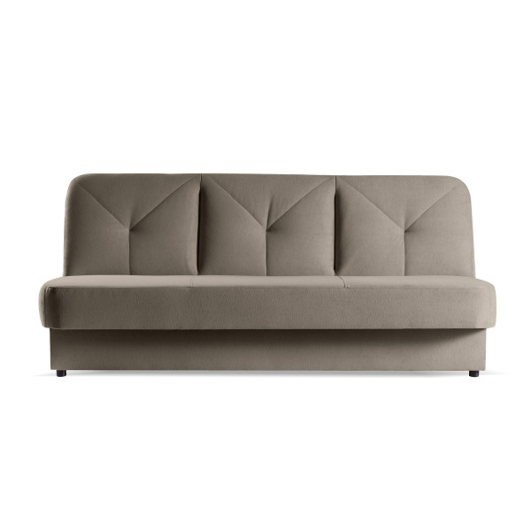 Beżowa sofa NARDO z funkcją spania pojemnikiem na pościel