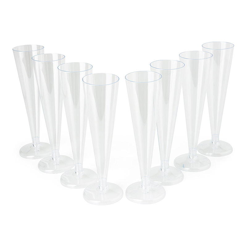 Paquete de 8 botellas de champán desechables de 100 ml