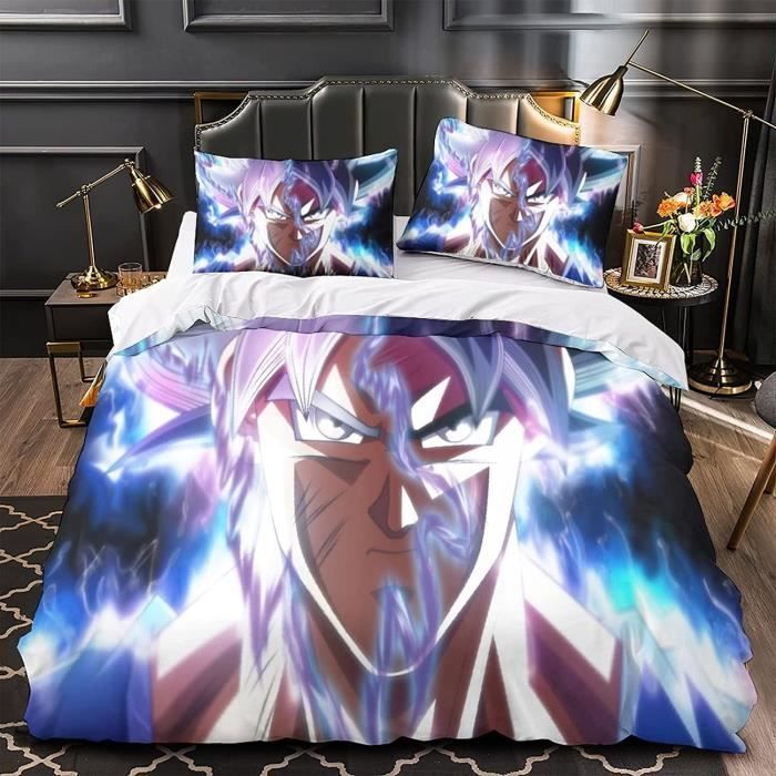 Funda nórdica Dragon Ball Z Goku - Multicolor - 140x200cm - Estampado 3D - Sintética