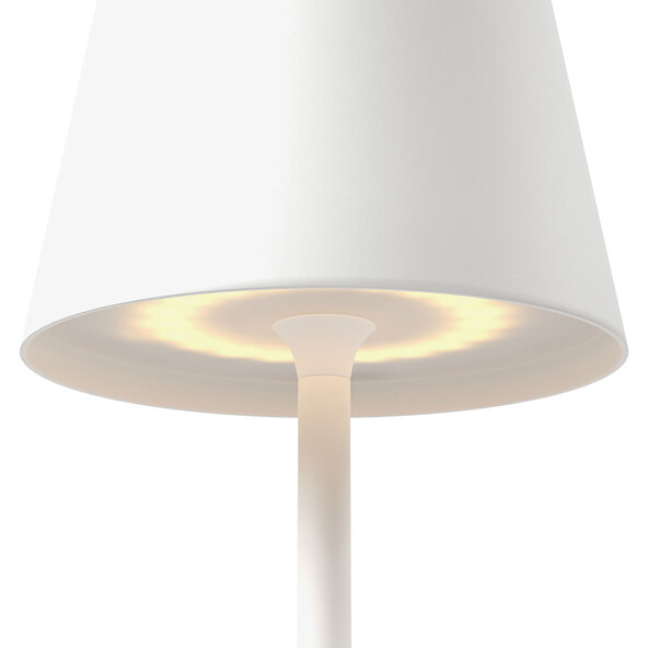 Επαναφορτιζόμενη επιτραπέζια λάμπα LED Dinner Light κλασική, λευκή