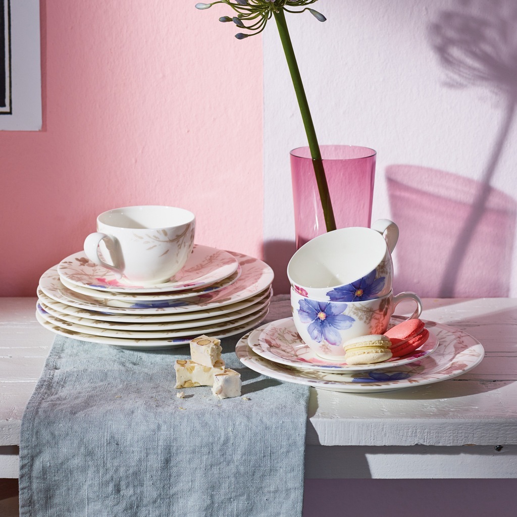 Villeroy & Boch krūze/kafijas apakštase/tējas apakštase Mariefleur Gris Basic - 1 gab.