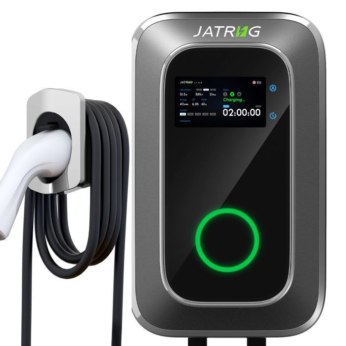 JATRHG S1 Borne de Recharge pour Véhicule Électrique 22kW 8M 32A Triphasé IP66- Station de Charge Wallbox