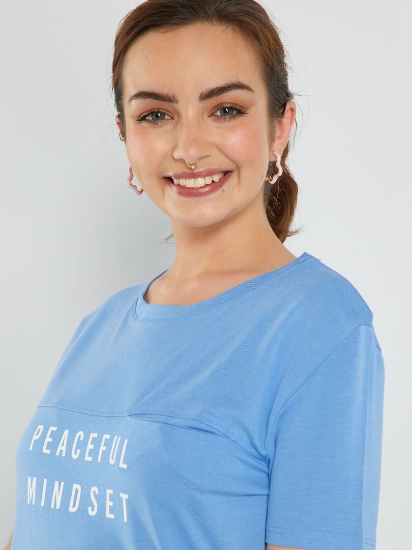 Jersey T-shirt - So Easy - BLAUW