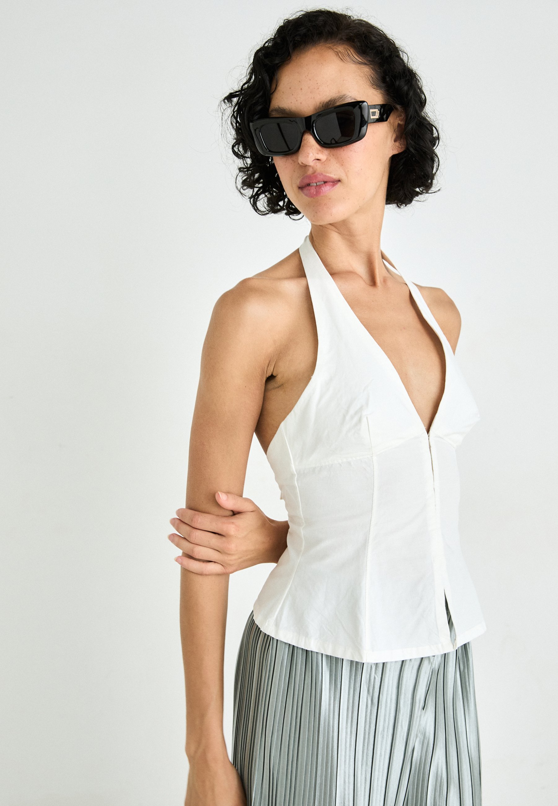 Weekdag FALINE HALTER - Top - wit licht