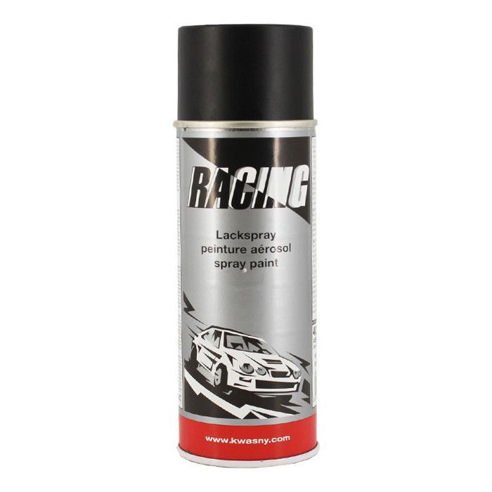 Spray paint - Matte black - Racing - Sheet metal - Metal - Plastic - 400ml