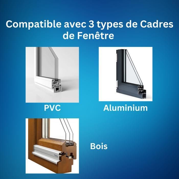 Moustiquaire - FALLENHELD - 130 x 150 cm - Blanc - Sans perçage - Réutilisable et lavable
