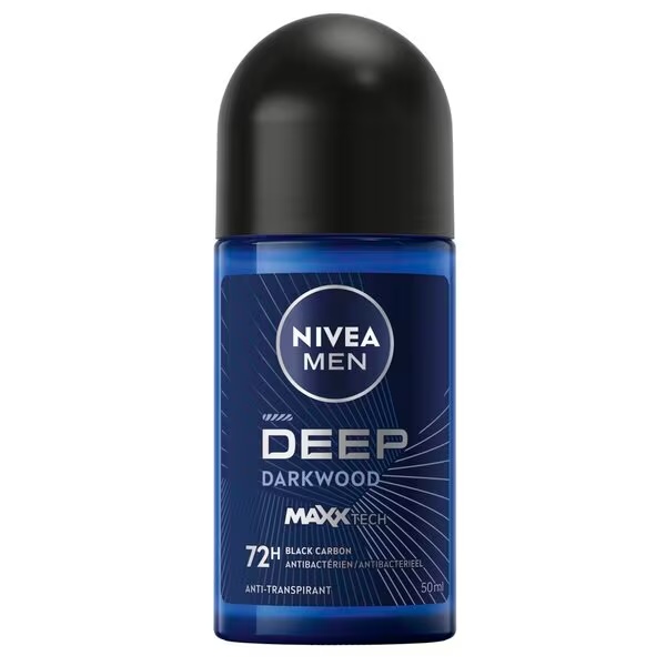 NIVEA Men Deep Black Carbon Dark Wood antiperspirant roler 50ml