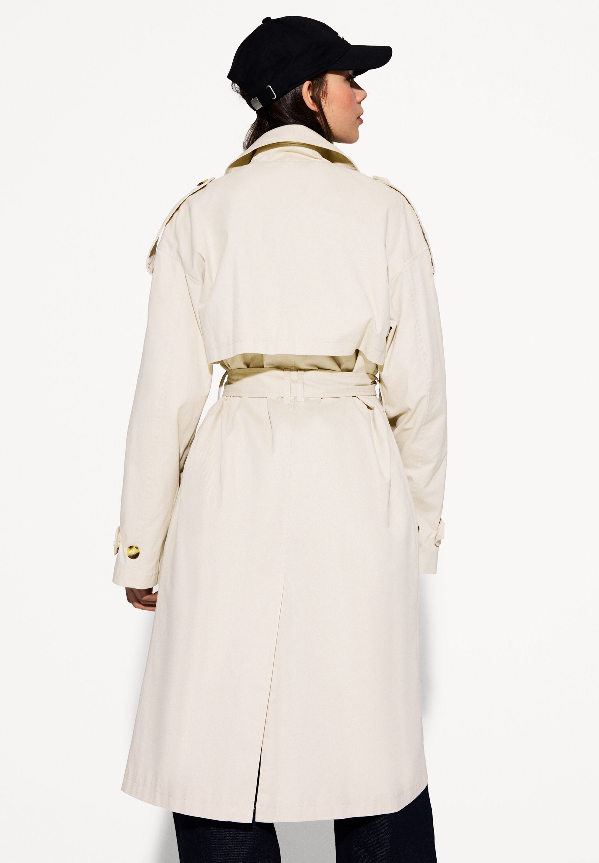 Bershka Trenchcoat - steen