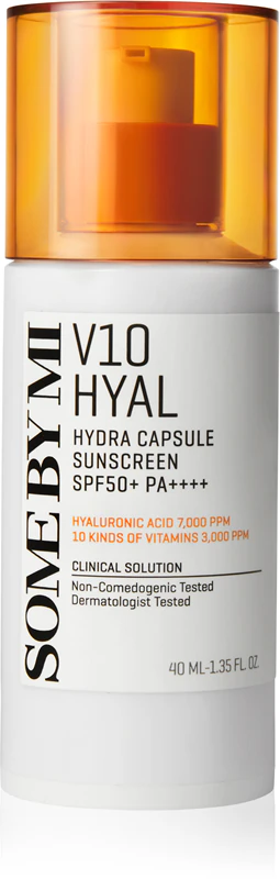 Some By Mi V10 Hyal Hydra Capsule Protetor Solar em Cápsulas para Pele Sensível e Intolerante FPS 50+