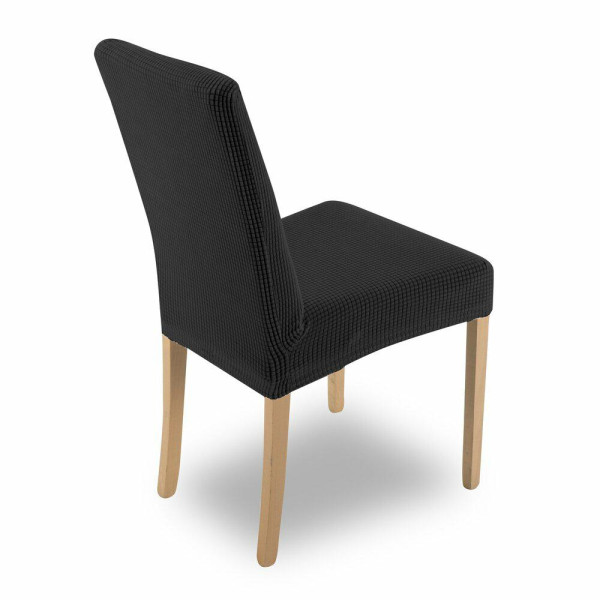 Pokrowiec welwetowy na krzesło 35x30x55 czarny kratka