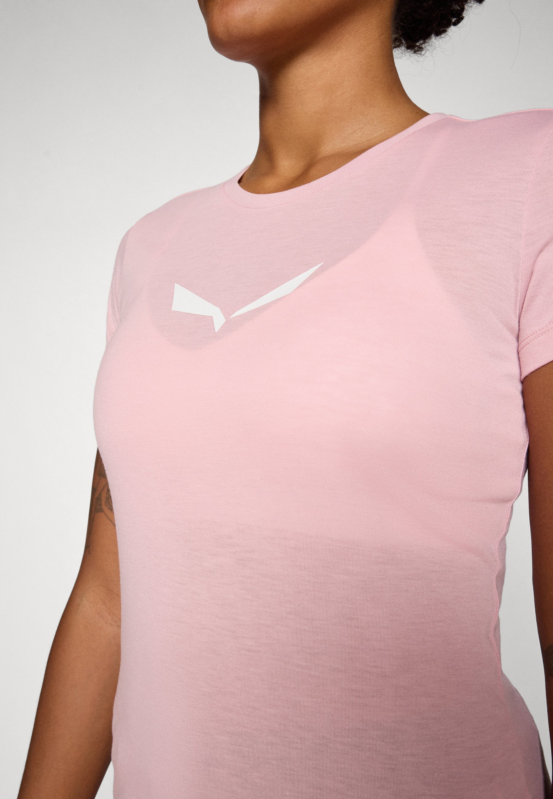 Salewa SOLID TEE - Sport T-shirt - zephyr
