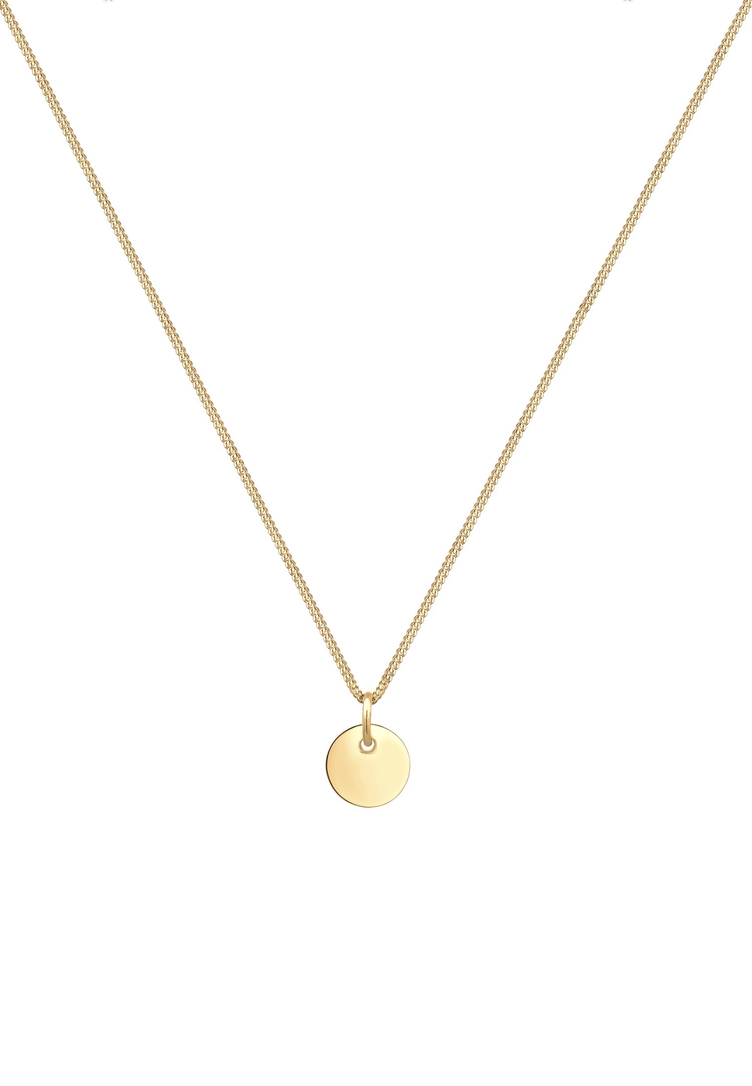 Elli Femmes Pendentif Plaquette Basique Géo Look en Argent Sterling 925