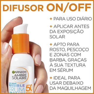 Garnier Ambre Solaire Invisible Super UV aurinkovoide SPF 50 30 ml