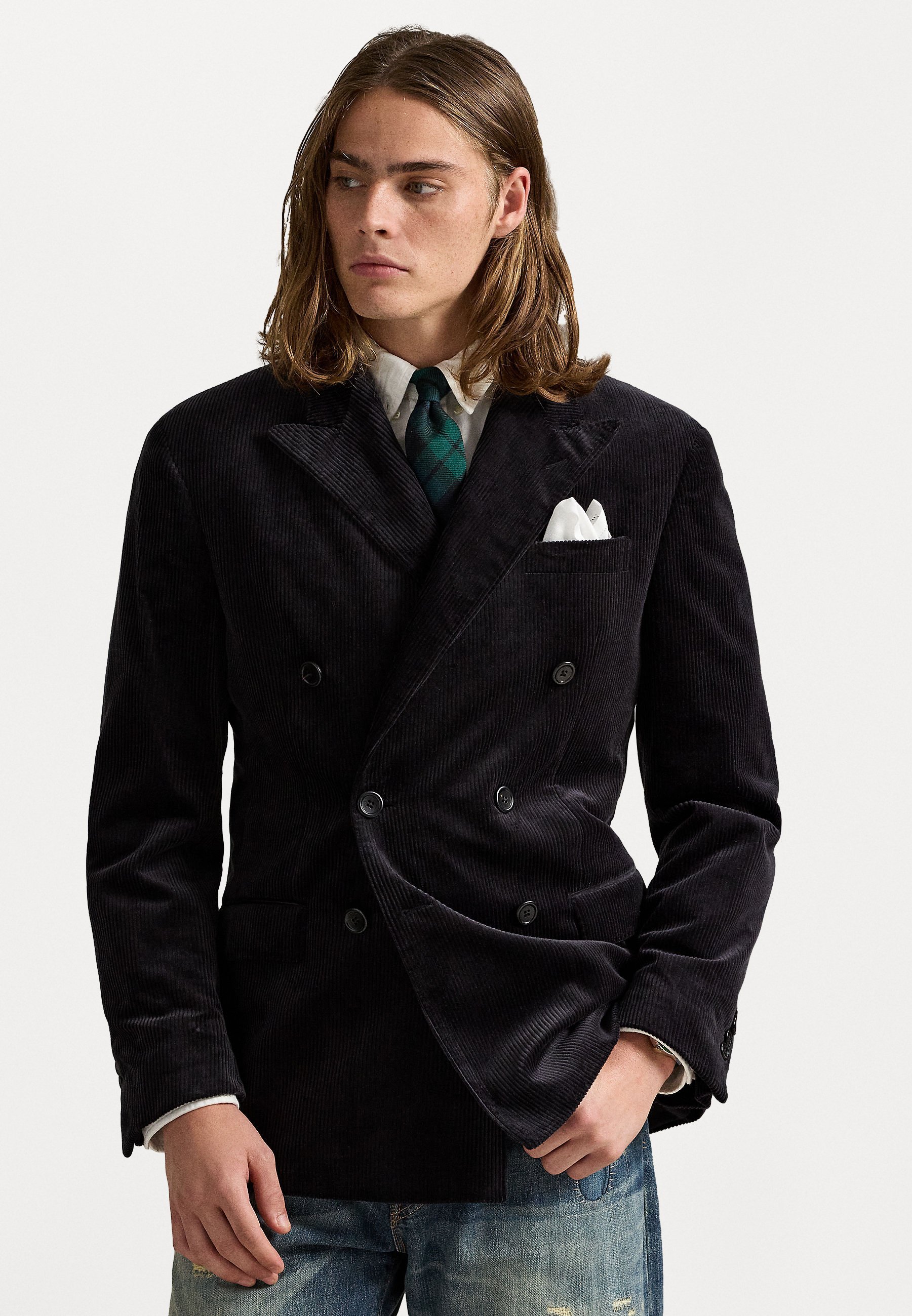 Polo Ralph Lauren POLO TAILORED CONDUROY SUIT JACKET - Sako - čierna