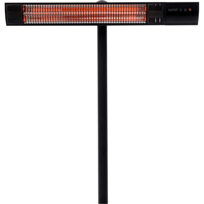 Sunred Chauffage sur Pied 2500 W Noir Patio Jardin Balcon Terrasse Extérieur 428808