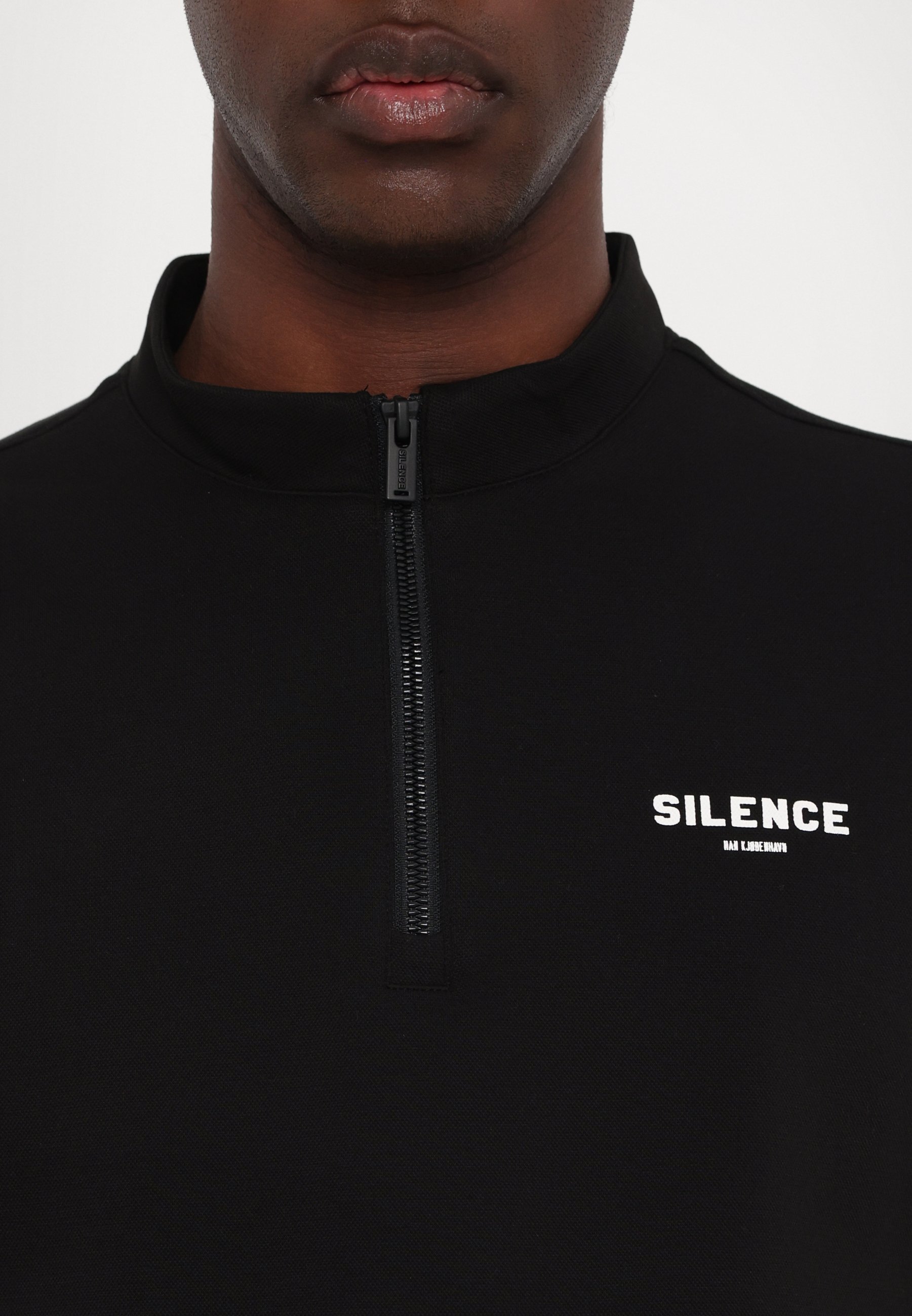 Han Kjøbenhavn HALF ZIP LONG SLEEVE UNISEX - Sweatshirt - zwart