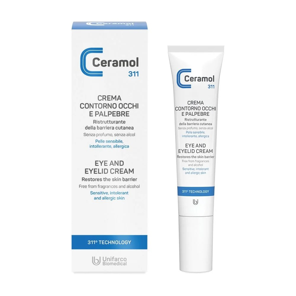 UNIFARCO Ceramol creme para contorno dos olhos e pálpebras 15 ml