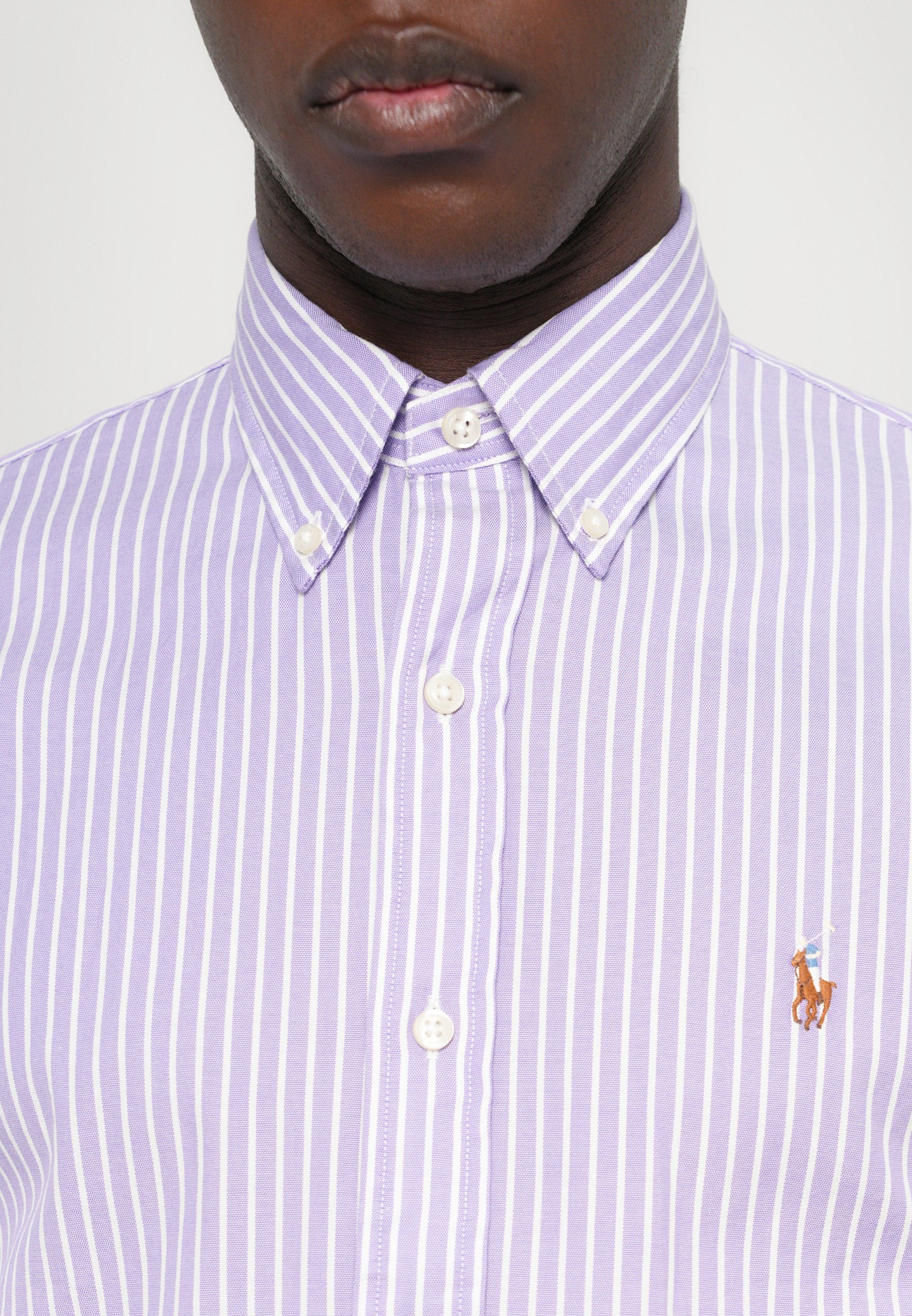 Polo Ralph Lauren gestreept overhemd op maat - Overhemd - distel/wit