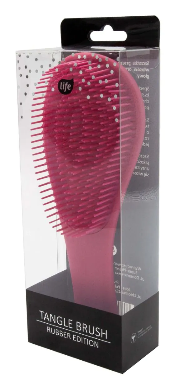 Life Szczotka do włosów Tangle Brush Rubber Fuchsia