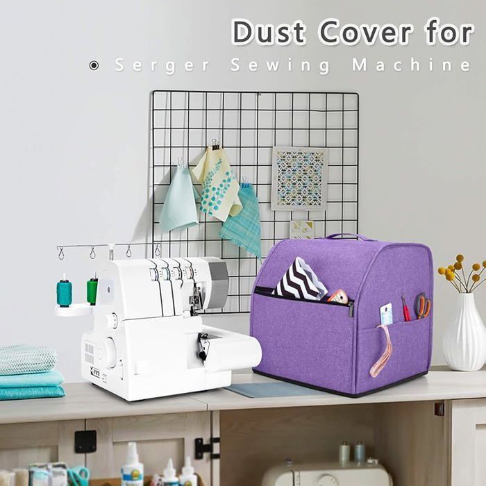 Housse de protection anti-poussière pour surjeteuse - Violet MACHINE A COUDRE