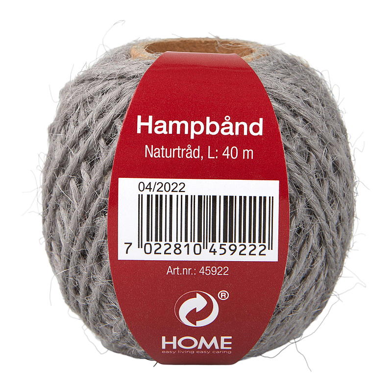 Hjemmetape hamp 40 m natur