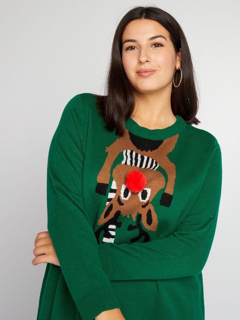 Suéter maxi de Natal - VERDE