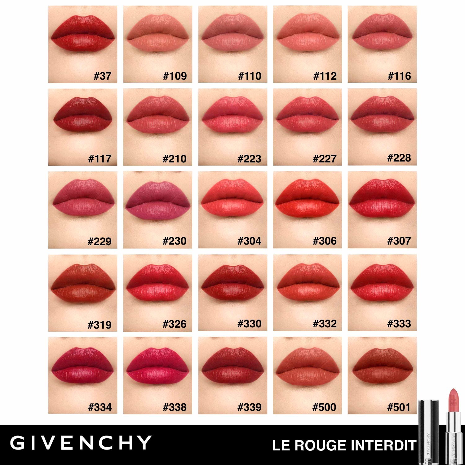 Givenchy ruž za usne Le Rouge Interdit Intense Silk - 3,4 g