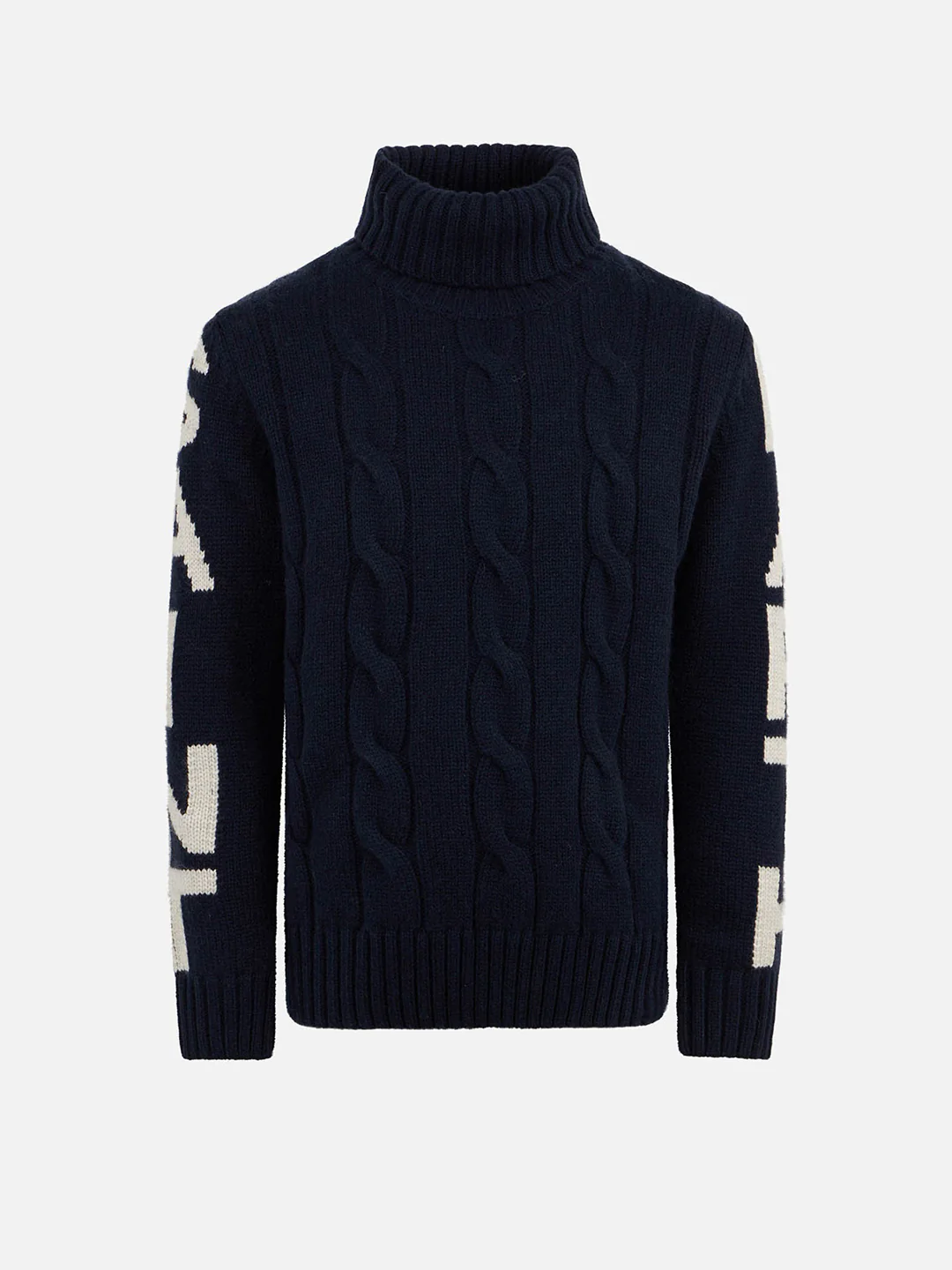 Maglione in misto cashmere lavorato a maglia a trecce da bambino Fishe